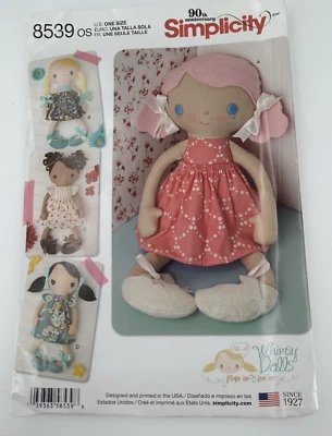 Simplicity 8539 Whimsy Doll Uncut Sewing Pattern - Image 1 of 2