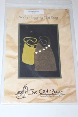Two Old Bags Knitting Pattern Body Hugging Flat Bag Knitted Felted Purse  - Image 1 of 4