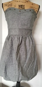 Nuevo con etiquetas Vestido Julie's Closet Elástico Boobtube Tachonado con Dobladillo Globo Gris Talla M - Imagen 1 de 9