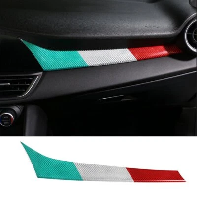 Отделка центральной панели управления из настоящего углеродного волокна для Alfa Romeo Giulia17-19 - Изображение 1 из 4