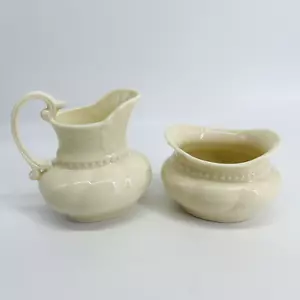 JUEGO DE COLECCIÓN MCM MEDIADOS DE SIGLO LENOX DECORATIVO COMEDOR PORCELANA BEIGE CREMA Y AZÚCAR - Imagen 1 de 15