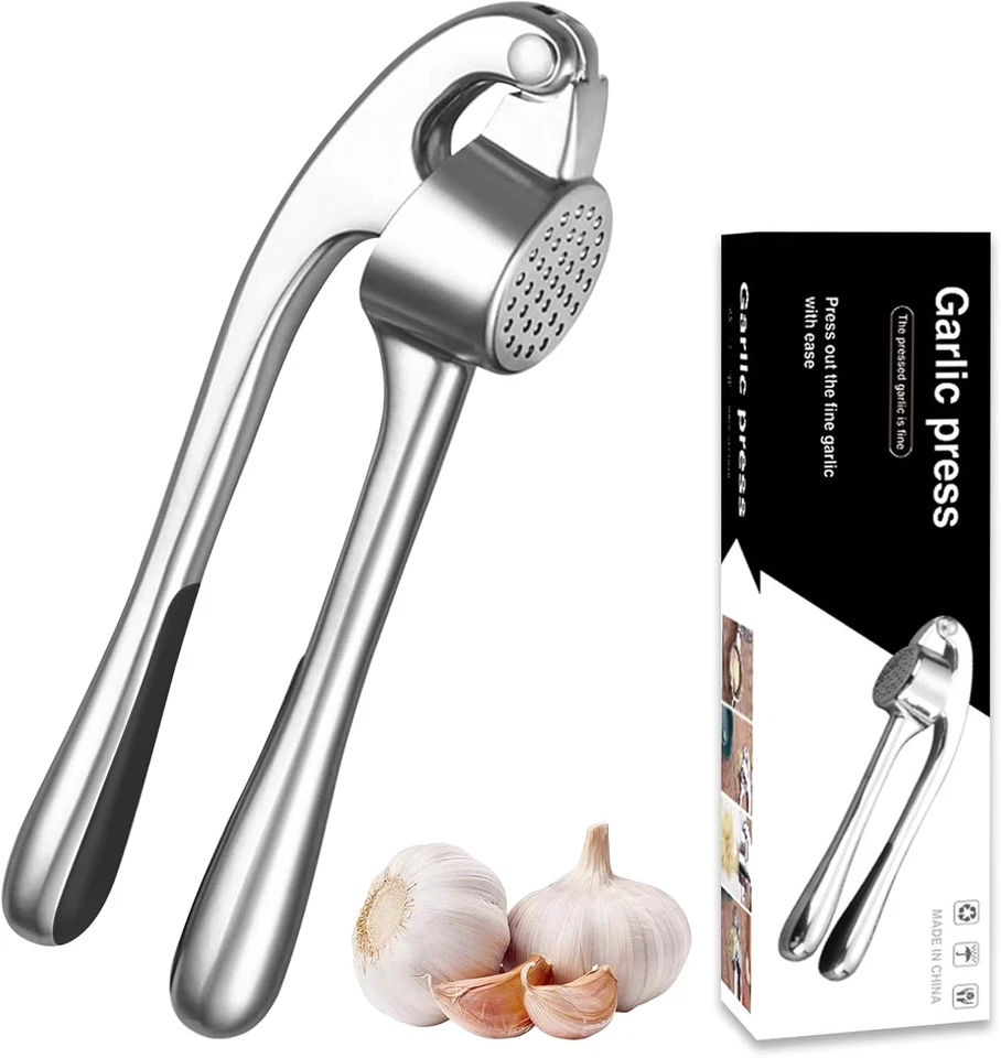 Spremiaglio Lavabile in Lavastoviglie, Garlic Press Con Manico Facile Da Spremer - Immagine 1 di 4