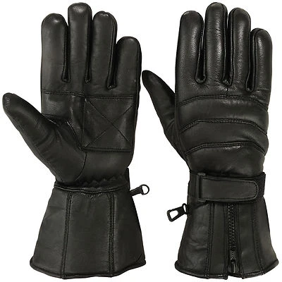 Guantes de cuero para motocicleta para hombre guante conducción moto montar forro térmico  Foto 1 de 4