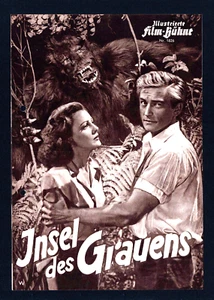 IFB 1826 INSEL DES GRAUENS Unknown Island FILMPROGRAMM Movie Program Gelocht - Picture 1 of 1