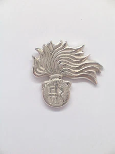 Fiamma dell'Arma dei Carabinieri : Spilla in Argento 925 - misura grande - Picture 1 of 7
