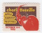 Charlottesville Virginia Apple 1952 Cinderella stamp n60 mnh gum -