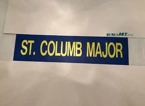 Cornwall / Cornish Bus Blind 73 Blue 31" - VERY RARE - St Columb Major - Picture 1 of 6