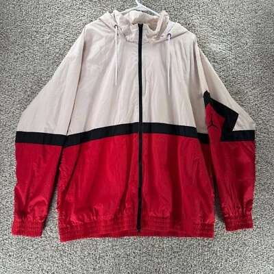 Nike Air Jordan Jacket Men 2XL XXL Red White JSW Diamond Track Windbreaker Adult - Image 1 of 4
