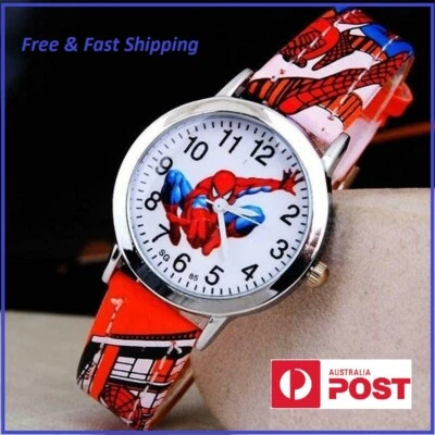 New Spiderman Wrist Watch Boys Cartoon Quartz Red Christmas Birthday Gift Hot   - image 1 of 4