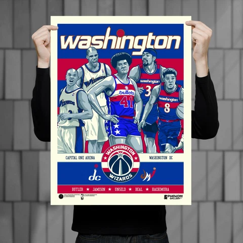 Phenom Gallery Washington Wizards Mixtape 18" x 24" Serigraph Cover