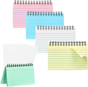 Index Cards Ruled Spiral Note Cards,5Pcs Spiral Bound Ruled Index Cards,Index Ca - Picture 1 of 7