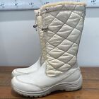 Ugg Vibram Women&#39;s Snowpeak White Quilted Sheep Skin Snow Winter Boots Sz 6