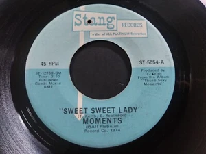 Moments – Sweet Sweet Lady NM Original 45RPM STANG ST-5054 Record 1974 SOUL FUNK - Picture 1 of 2