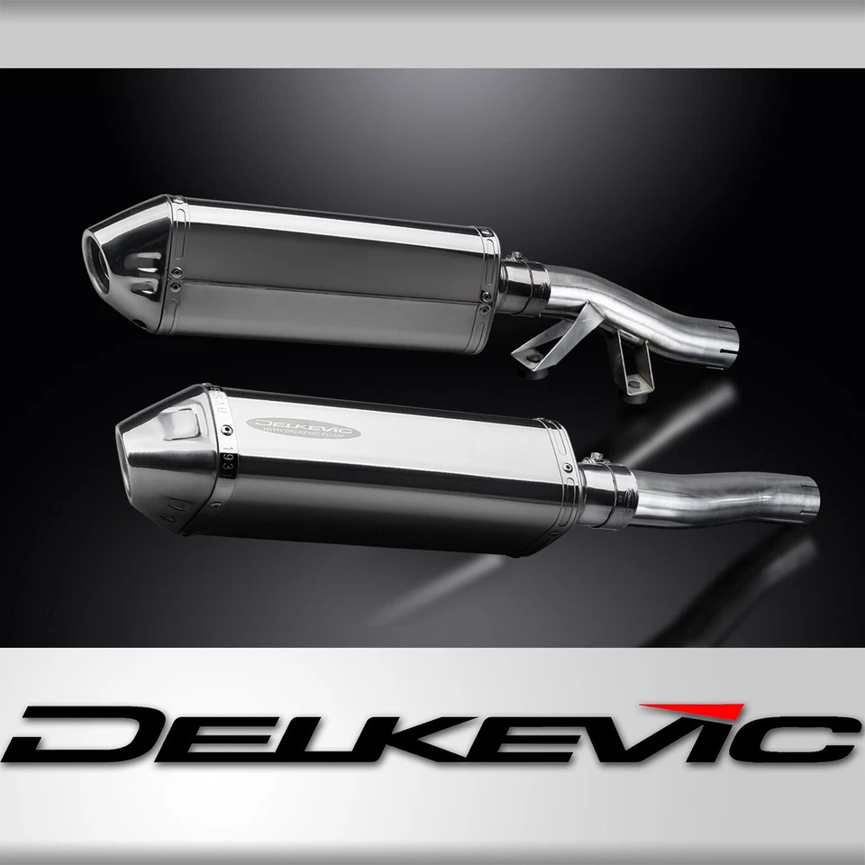 Kawasaki Concours ZG1000 86-06 Slip On 13" TriOval Stainless Exhaust Muffler Kit - Image 1 of 4