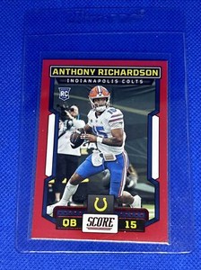 2023 Score Rookie #304 Anthony Richardson Red SP - Indianapolis Colts