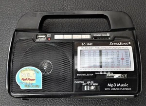 SUPERSONIC MODEL SC-1082 MULTI PURPOSE RADIO AM/FM/SW COMMERCIAL SURPLUS GOOD - Picture 1 of 2