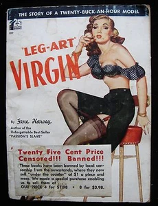 LEG-ART VIRGIN, von Gene Harvery 1950 Fiktion Erotik selten illustriert Vintage - Bild 1 von 1