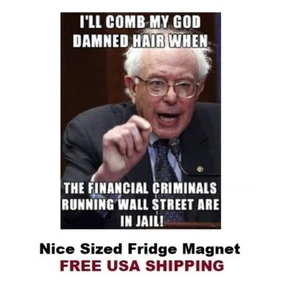 642 - Funny Bernie Sanders Haircut Fridge Refrigerator Magnet - Picture 1 of 1