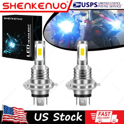 For Yamaha FZ1 FZ6R FZ07 FZ8 FZ09 - 2X 9003 H4 LED Headlights Bulbs Ice Blue YTL - Image 1 of 4