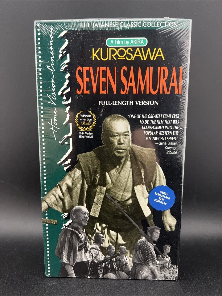 "Seven Samurai" (1992 VHS) Akira Kurosawa Two-Tape Sealed - Image 1 of 4