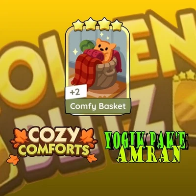 MONO_POLY_GO STICKERS COMFY BASKET - GOLDEN BLITZ EVENT 4⭐⭐⭐⭐ (SET 19) - Image 1 of 2