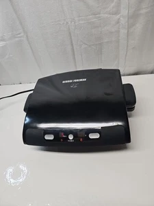 George Foreman Grillmaschine GFK99 schwarz schlank Elektrogrill getestet funktioniert - Bild 1 von 10