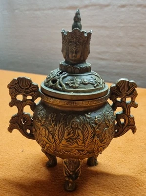 Weihrauch Gefäß Bronze mit Bodenmarke AS6 - Bild 1 von 4