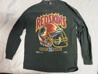 Vintage 90sSalem Sportswear Green Washington Redskins Sweatshirt Size L - Image 1 of 4