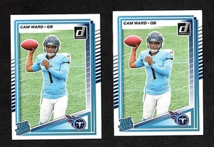 (2) LOTE -2025 Donruss Fútbol - CAM WARD RC Clasificado Novato - Tennessee Titans #350 - Imagen 1 de 2