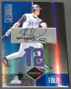 Steve Finley 2004 Leaf Limited Monikers Autograph Jersey Number (19/25) Arizona - Picture 1 of 2