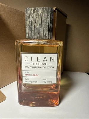 Clean Reserve Cáñamo y Jengibre Eau De Parfum Spray 100 ml/3,4 fl oz Nuevo sin caja Foto 1 de 4