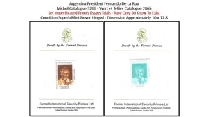 Liberia 1999 Argentina President Fernando De La Rua - Rare Proof MNH - Picture 1 of 3
