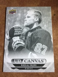 NIKOLAJ EHLERS 2024-25 UD Extended Ser Hky CANVAS Black & White Variant SP #C331 - Picture 1 of 2