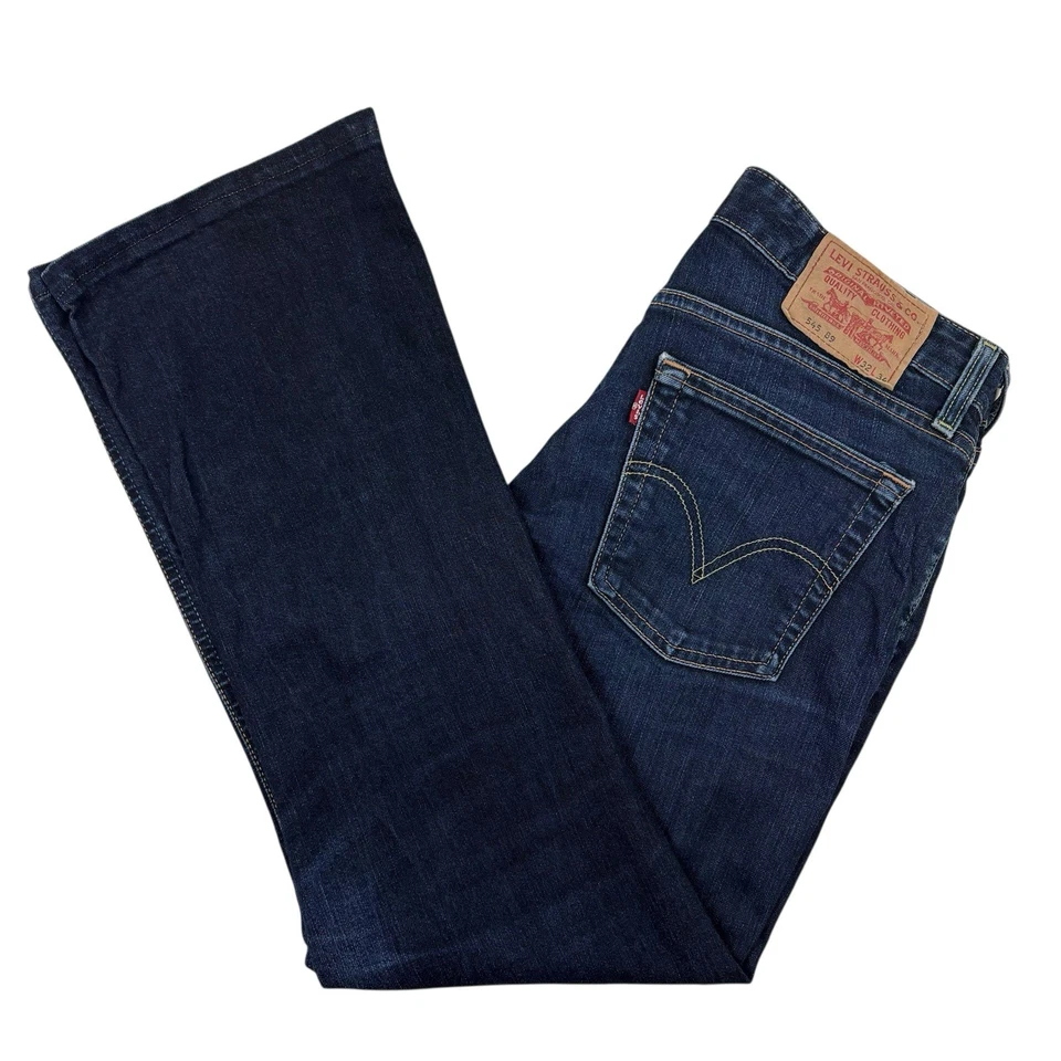 Levi’s 545 wide leg straight fit blue denim jeans W32” L28” #0267 - Image 1 of 4