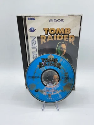 Tomb Raider (Sega Saturn) con manual + tarjeta de registro disco súper limpio Foto 1 de 4