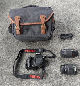 Pentax K-x  Digital SLR Camera, Camera case, 50-200 Pentax DA Lens, 35-75 lens - Picture 1 of 9