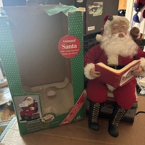 Rare Vintage 1995 Holiday Creations Animated Santa With Cassette player PLZ READ - Bild 1 von 10