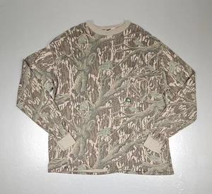 Mossy Oak Camo T-Shirt Mens 2XL Vintage Single Stitch Made In USA Longsleeve  - Picture 1 of 9