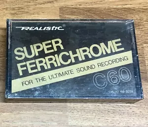 Vintage Type III 1978 Realistic SUPER FERRICHROME C60 Audio Cassette Tape Sealed - Picture 1 of 3