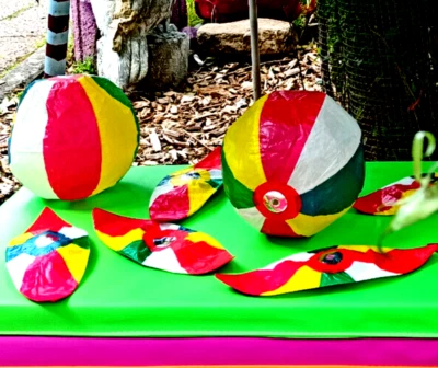 MARKENLOS Minkaklecks 1x Papierball Japan Ballspiele Kinder Ball Leicht Ø 18cm