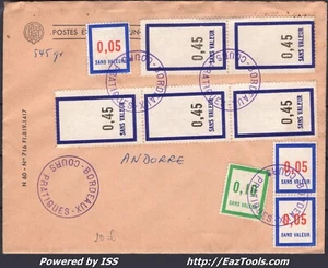FRANCE FICTIFS N° F140x3/141/148x5 SUR LETTRE CACHET BORDEAUX COURS PRATIQUES - Picture 1 of 2
