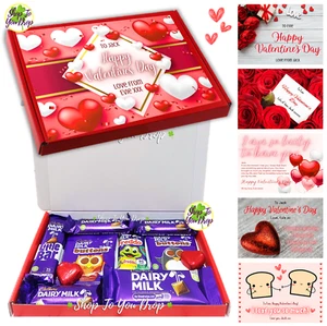 PERSONALISED CADBURY DAIRY MILK GIFT BOX VALENTINES DAY CHOCOLATE Hamper Present - Picture 1 of 22