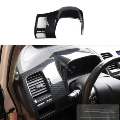 Panel de ventilación de salida de aire de tablero de fibra de carbono para Honda Civic 8th 2006-10-2011 Foto 1 de 4