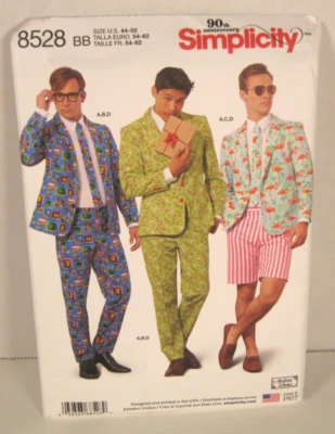 Simplicity 8528 Crazy / Cartoon Suit Costume Pattern Men's 44-52 Uncut - Image 1 of 2