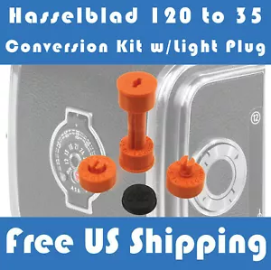 120/220 to 35mm Hasselblad Magazine 12 C12 Film Back Adapter Set/Kit +Light Plug - Picture 1 of 3