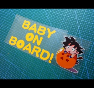Cute Goku Sticker Dragon ball BABY ON BOARD! WARNING DIY Decal vinyl #B01 - Bild 1 von 2
