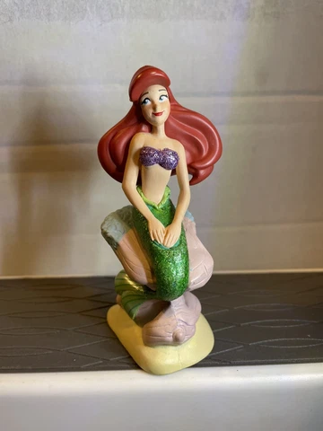 Disney Princess Ariel little mermaid glitter figure Cake Topper pvc toy green Cover