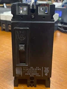 👀 WESTINGHOUSE 20 AMP CIRCUIT BREAKER 2 POLE 240 VAC 125/250 VDC EB2020 - Picture 1 of 7