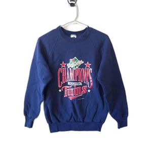 Vintage 1987 Minnesota Twins World Series Champions Sweatshirt Fruit Of The Loom - Picture 1 of 4