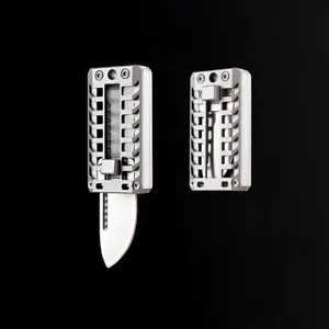 Titanium Mini Alloy Pocket Folding Blade Knife Camping Survival Keychain Knife # - Picture 1 of 13